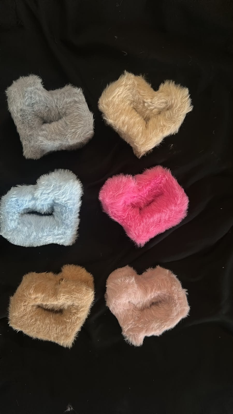 Heart Fur Hair Clip – Cute Fluffy Heart Hair Claw Clip for Girls & Women