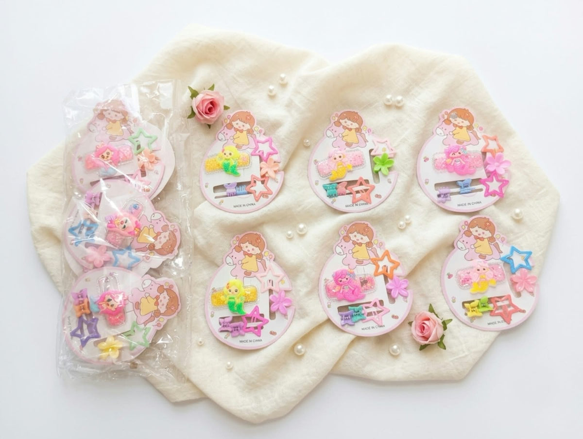 Cute Hair Pins Card Set – Adorable Mini Hair Clips & Pins for Girls