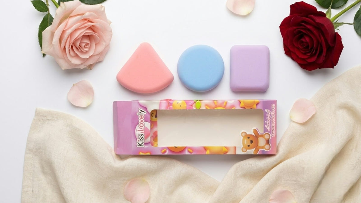 Soft Makeup Puff Set – 3-Shape Face Powder & Makeup Application Puffs