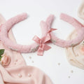 Fur Hair Band with Bow – Cute Fluffy Headband for Girls & Women