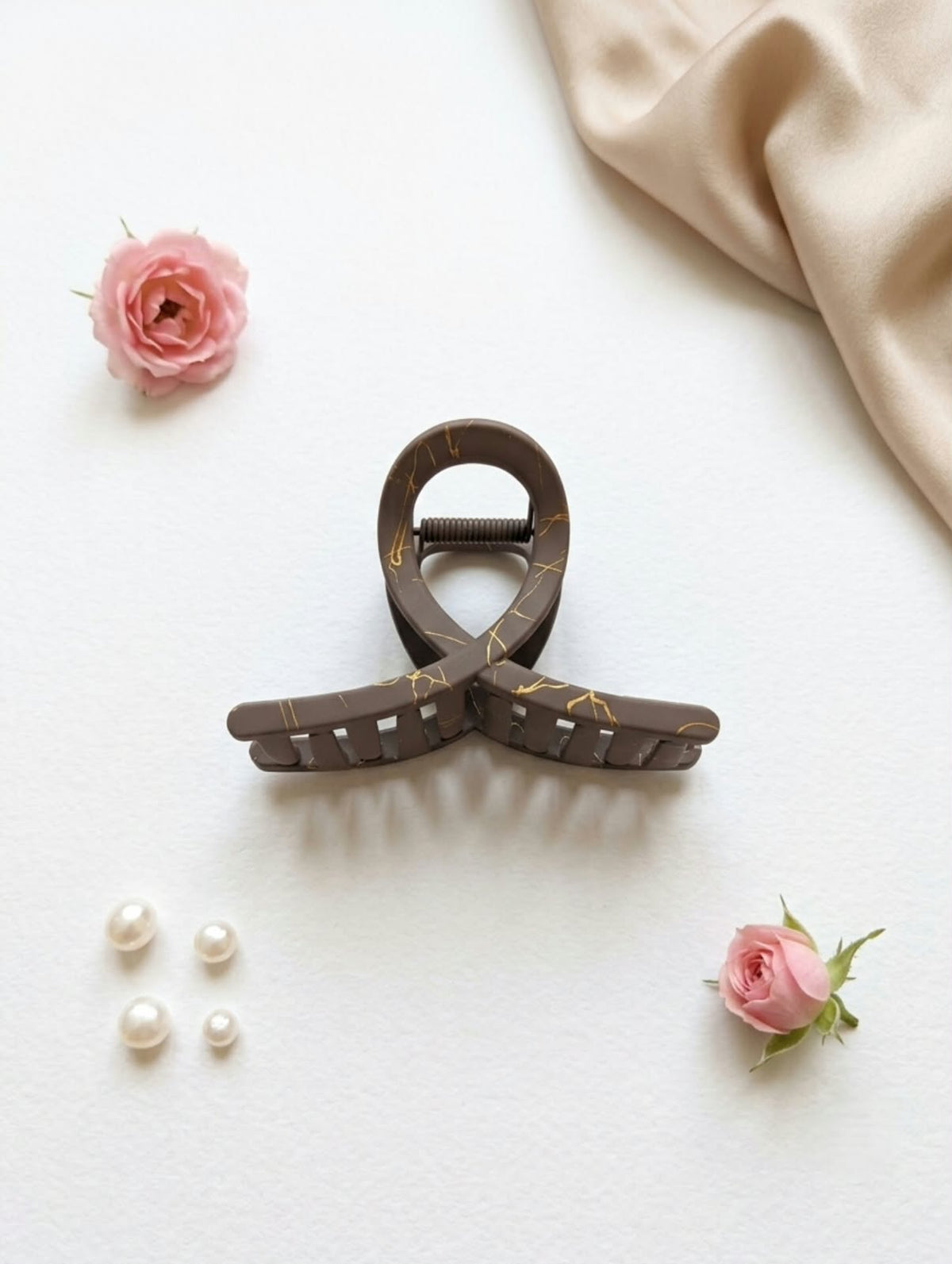 Korean Matte Hair Clip – Minimalist Stylish Claw Clip for Girls & Women