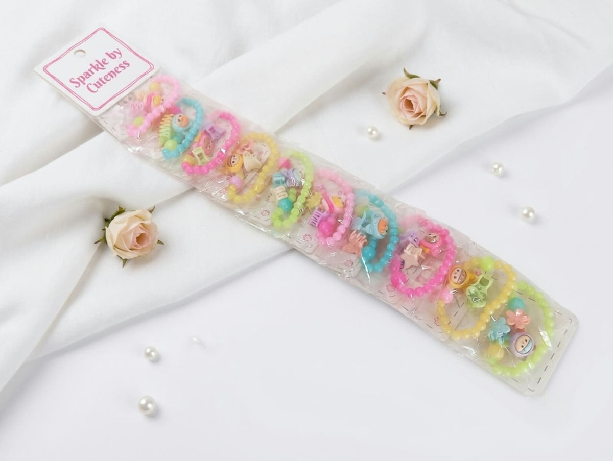 Pearl Bracelet with Mini Hair Clip – Cute Elegant Accessory Set for Girls & Women