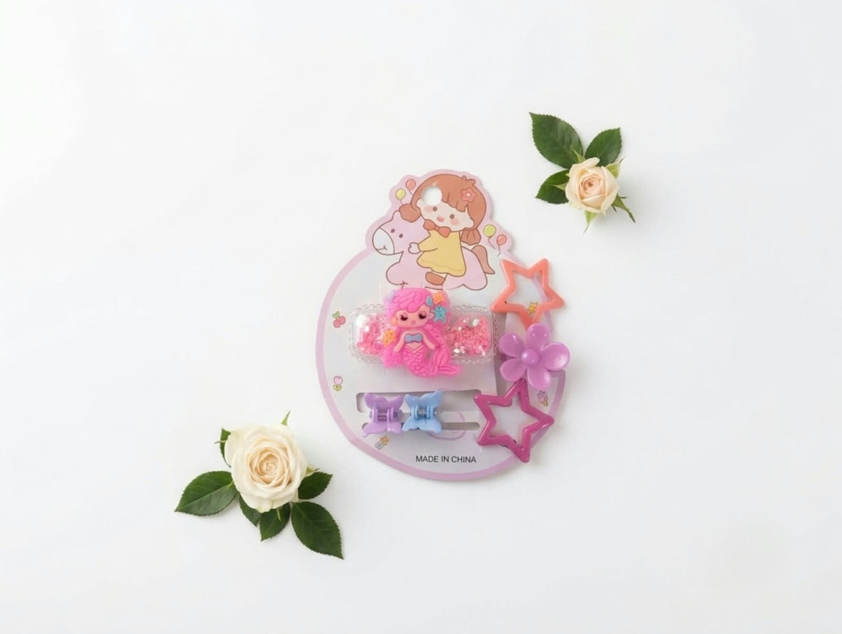 Cute Hair Pins Card Set – Adorable Mini Hair Clips & Pins for Girls