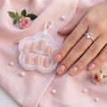 Short Nude Pink Press-On Nails – Elegant Natural-Look False Nails with Free Application Kit